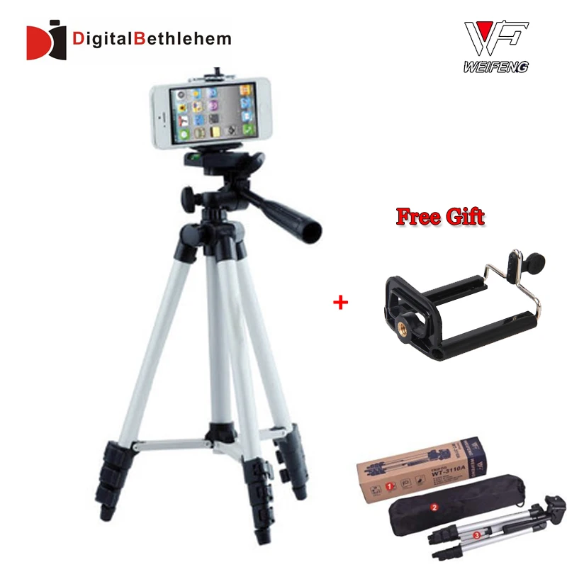 Фото WEIFENG WT3110A Штатив с 3 способ HeadTripod для Nikon D7100 D90 D3100 DSLR sony NEX 5N A7S Canon 650D 70D 600D WT 3110A|tripod with