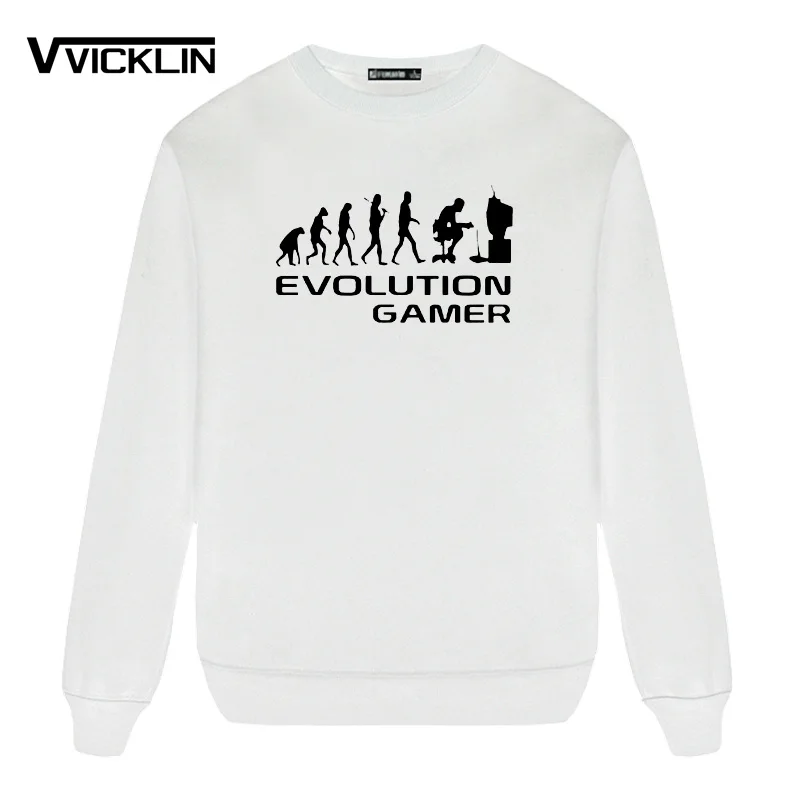 Evolution Of A Gamer PC Geek флисовые толстовки с капюшоном для отдыха круглым вырезом аниме