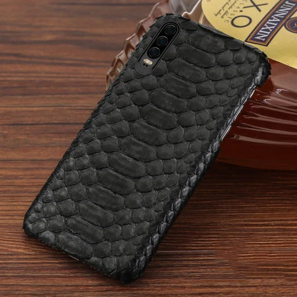 Роскошный телефон чехол для Huawei P10 P20 P30 Lite mate 10 20 lite Pro Y7 Y9 P Smart кожи питона чехол для Honor 8X9X10 20 lite - Цвет: Black