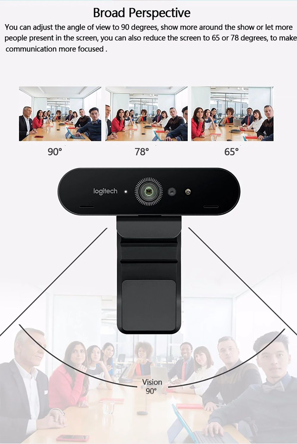 Оригинальная веб-камера logitech C1000e 4K HD, видео деловая Конференц-камера Anchor Live, широкоугольная камера