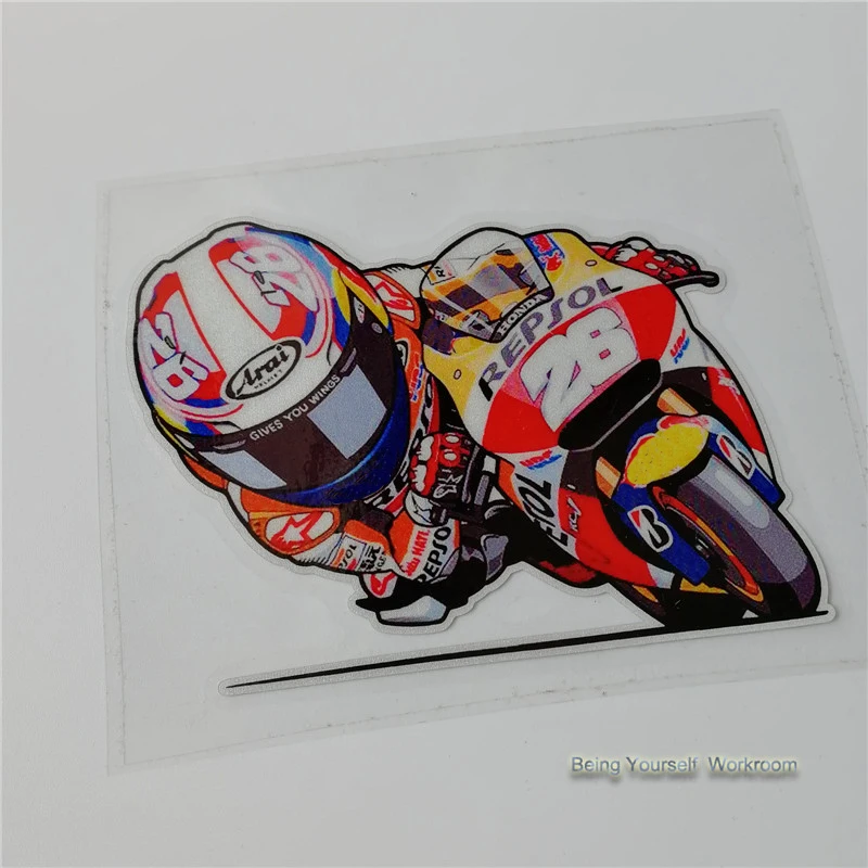 Dani Pedrosa 26 наклейки на мотоцикл двигатель винил талон техосмотра Мотокросс дорога гоночная наклейка для автомобильного стайлинга светоотражающий стикер двигатель для