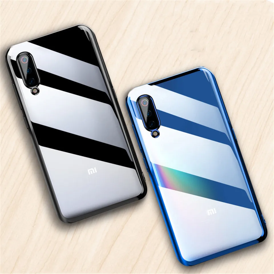 For Xiaomi Mi 9 Case 3D Laser Plating Luxury TPU Soft Clear Cover Xiomi SE Mi9 Bright Crystal Phone Cases |