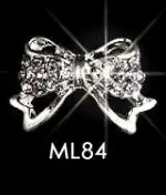 MN55-84 10 шт 3D металлические стразы украшения для ногтей/корона/бант Блестящий прозрачный кристалл дизайнерский Шарм Дизайн ногтей/ювелирные изделия, H21 - Цвет: ML84-10pcs