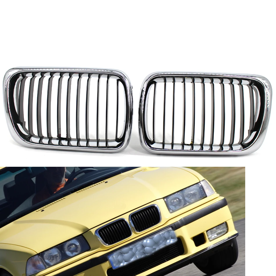Наполовину Хромированная передняя решетка для BMW E36 3 серии M3 1997-1999 | Автомобили и
