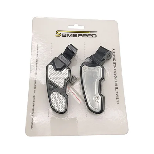 Черный SEMSPEED сзади стопы ног педаль для Honda PCX 125 150 PCX125 PCX150 мотоциклетные Задние подножки шаги ног пластина - Цвет: Черный