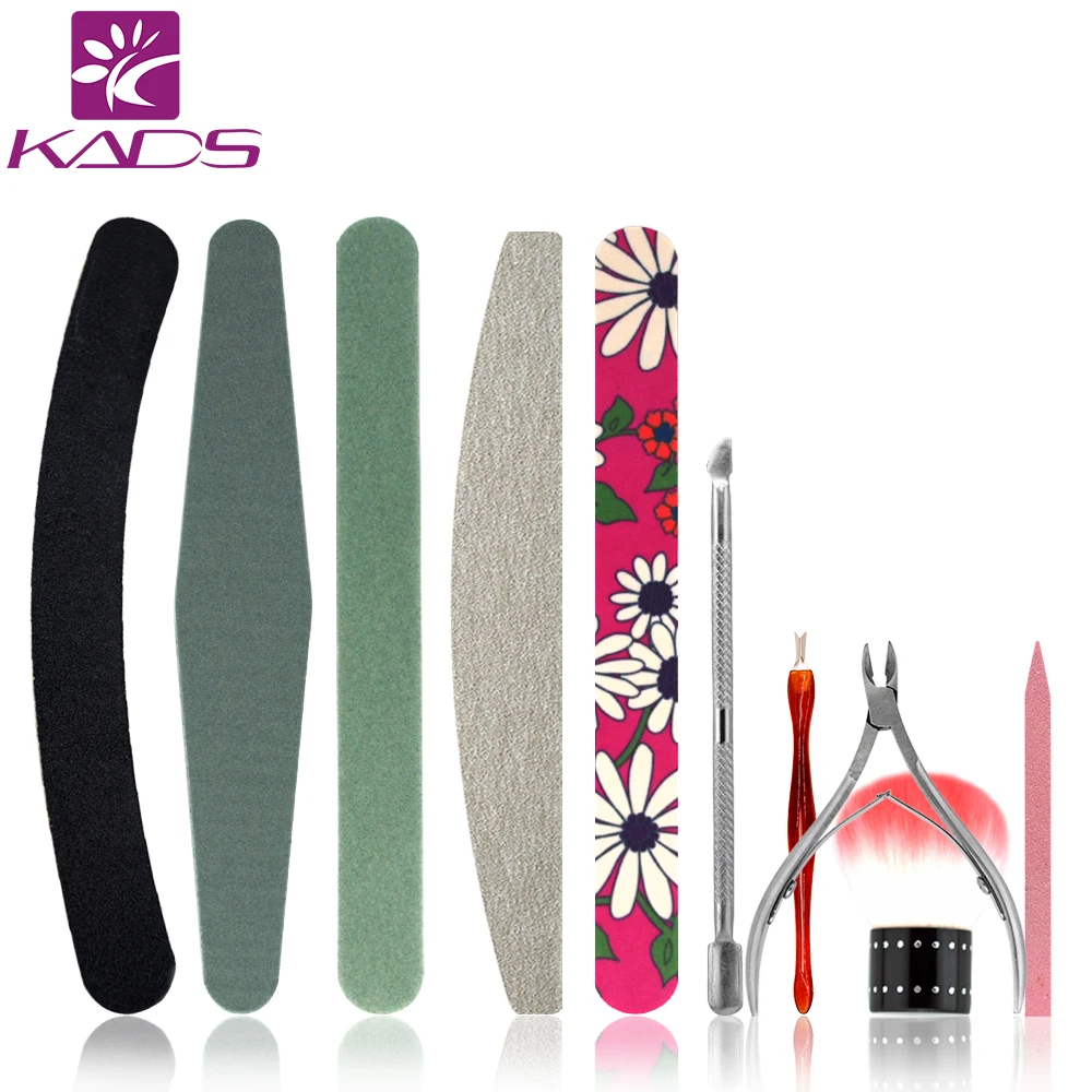 KADS 11 шт. Пилочки Высокое Качество Гель Распиловки Буфера Польский Nail Art Педикюр