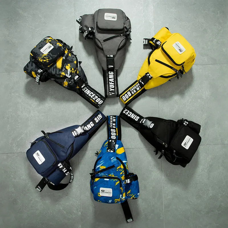 Уличная популярная сумка из ткани Оксфорд пришивная узкая нагрудная для походов