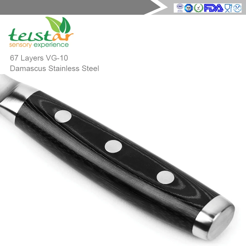 7 inch Santoku Ножи 67 слоев Дамаск Сталь Профессиональные Кухонные ножи японский VG10 Core