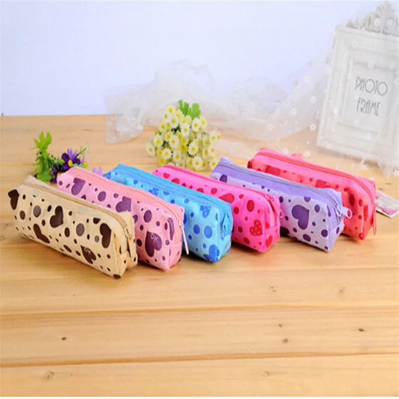 Женские бархатные косметички с принтом в виде сердца Длинные для женщин 2019 |