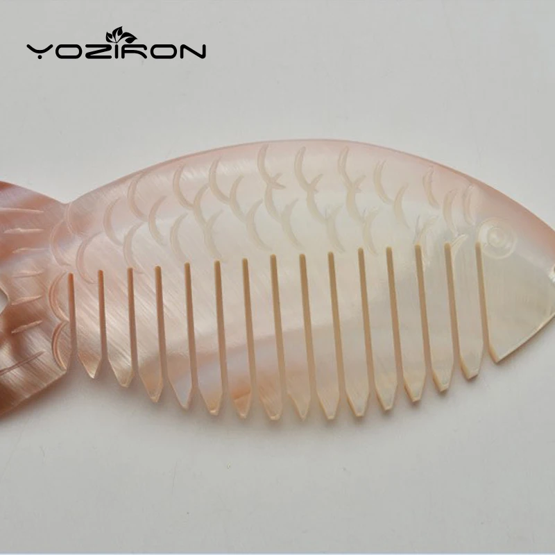 YOZIRON натуральный широкий зубной гребень для женщин ручной работы в виде ракушки