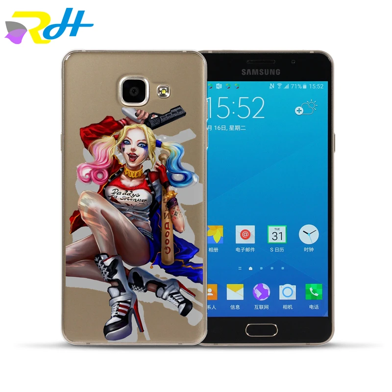 Fashion cool suicide squad female clown series silicone phone case for Samsung galaxy A52017 Case |