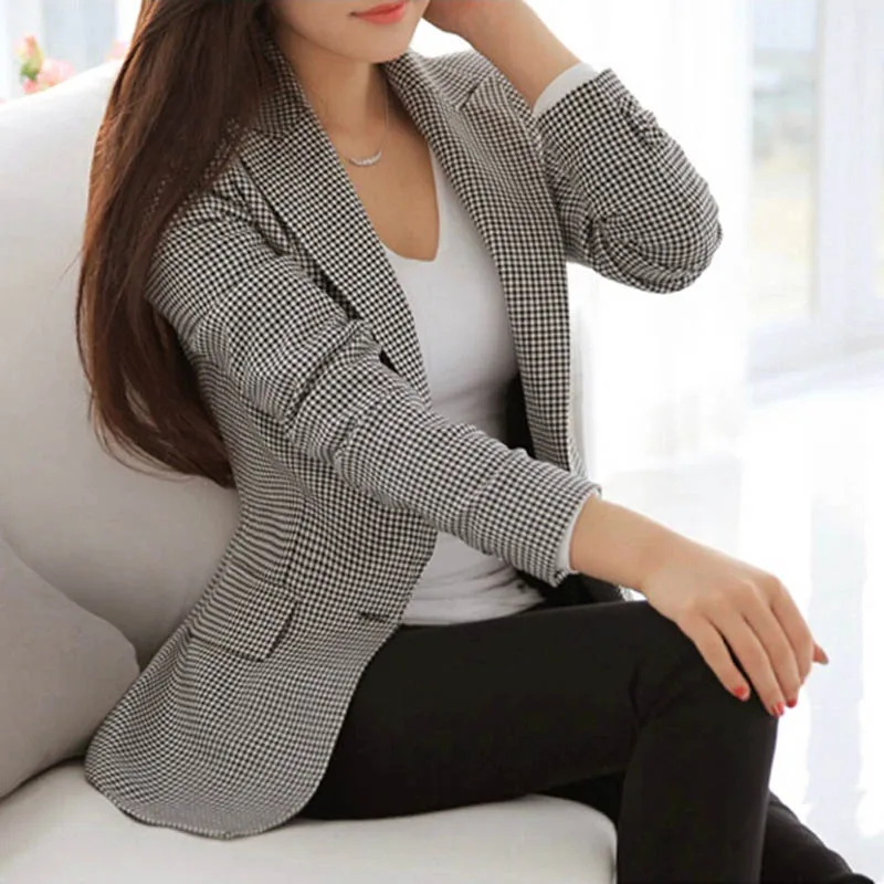 Женский офисный костюм размера плюс 3XL 2020 верхняя одежда с длинным рукавом