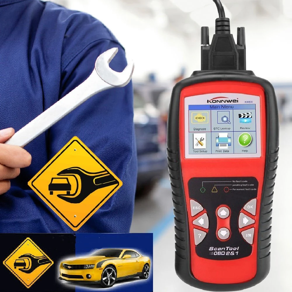 Автомобильный сканер KONNWEI KW830 OBD2 ODB2 для диагностики автомобиля универсальный