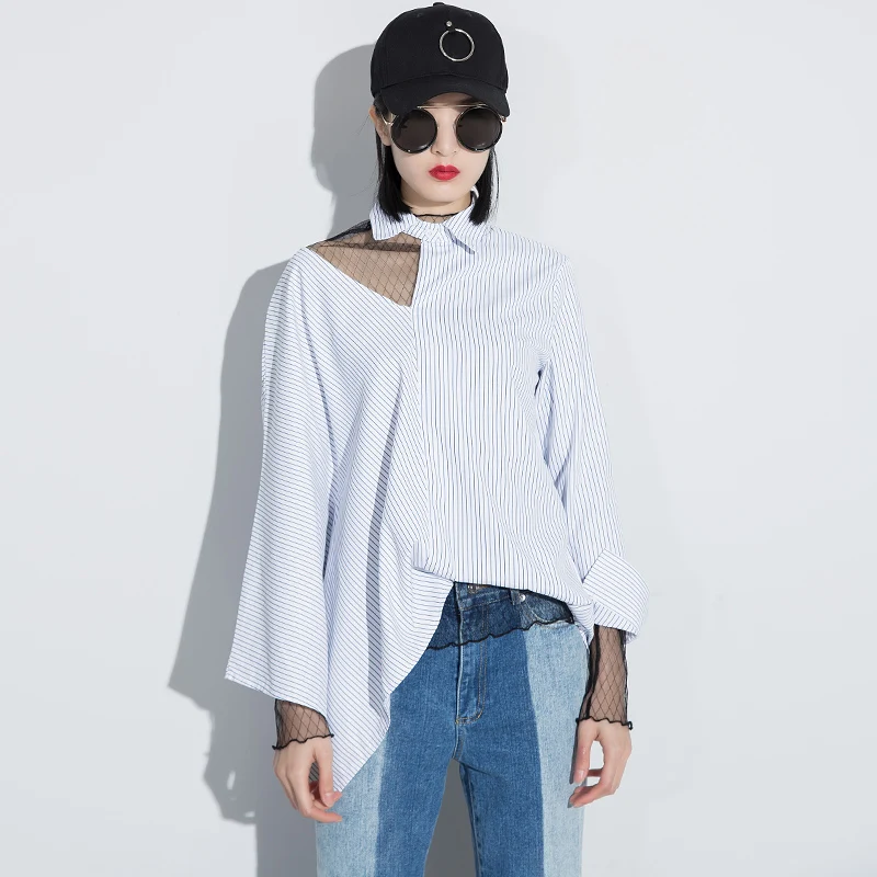 2017 Новая мода Женщины Уличная стиль хлопковые Рубашки выдалбливают С Длинным