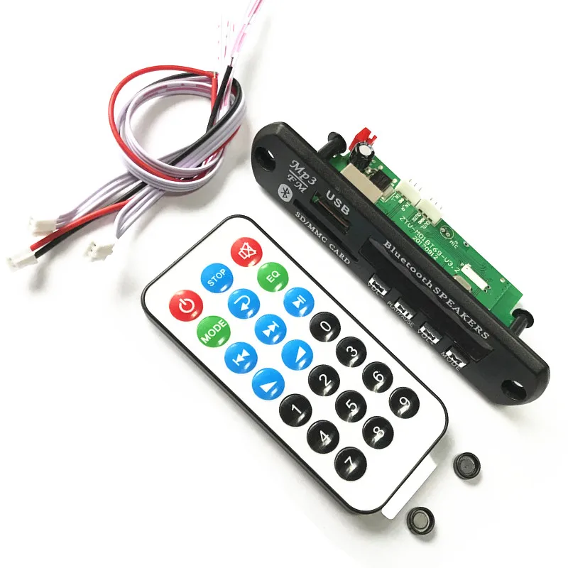 1 шт. Bluetooth MP3 декодирования доска модуль SD Card/USB/FM/пульт с декодером совета Модуль 5