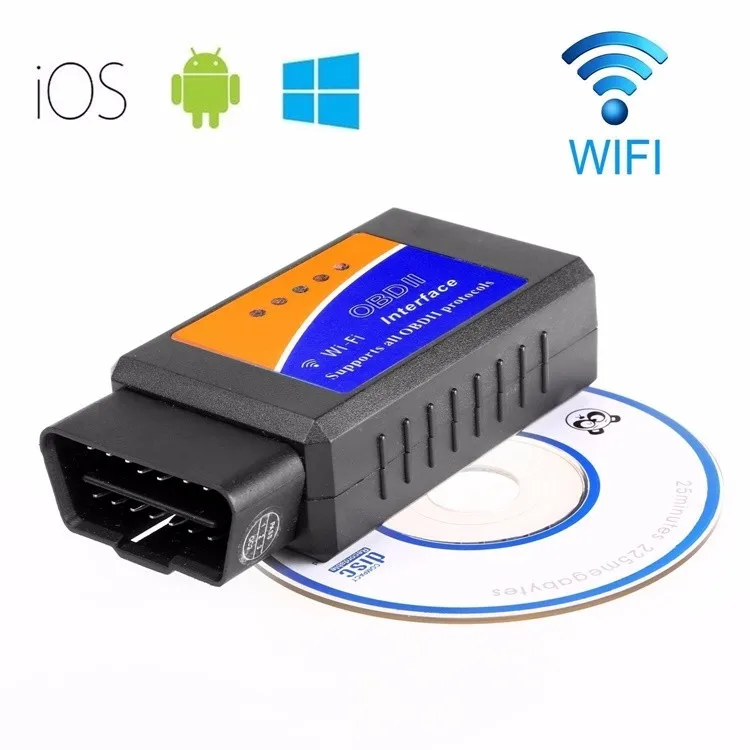Горячее предложение! Распродажа! OBD V2.1 ELM327 OBD2 wifi автоматический сканер OBDII 2 Автомобильный ELM 327 wifi Тестер диагностический инструмент для Android Windows