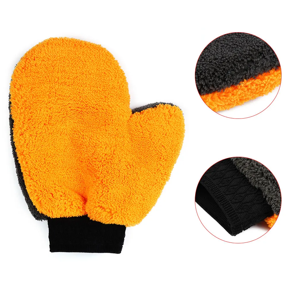 Vehemo автомобили Двусторонняя стиральная перчатка чистящие средства для чистки