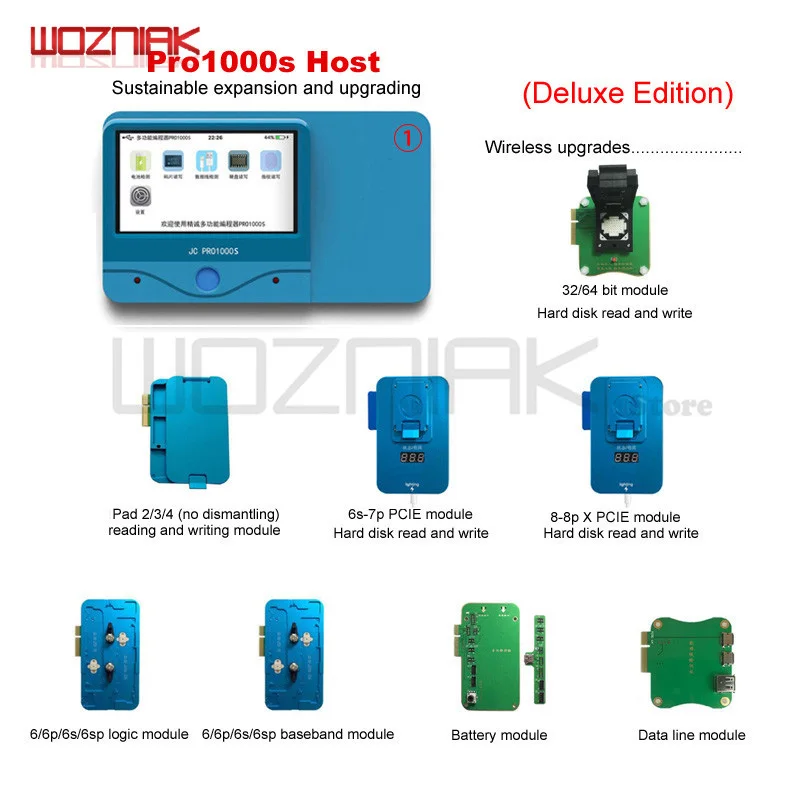 Wozniak JC Pro1000S Многофункциональный микросхема HDD программист PCIE NAND тест чтение для