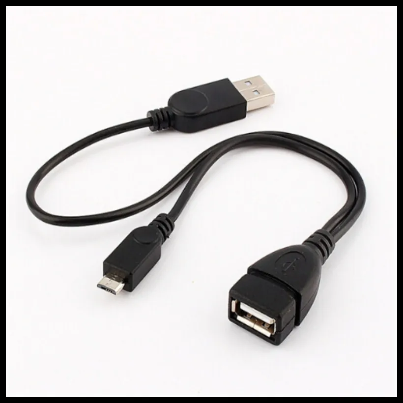 2 шт. микро-USB штекер-USB гнездо хост для OTG устройства/USB кабель питания Y сплиттер |