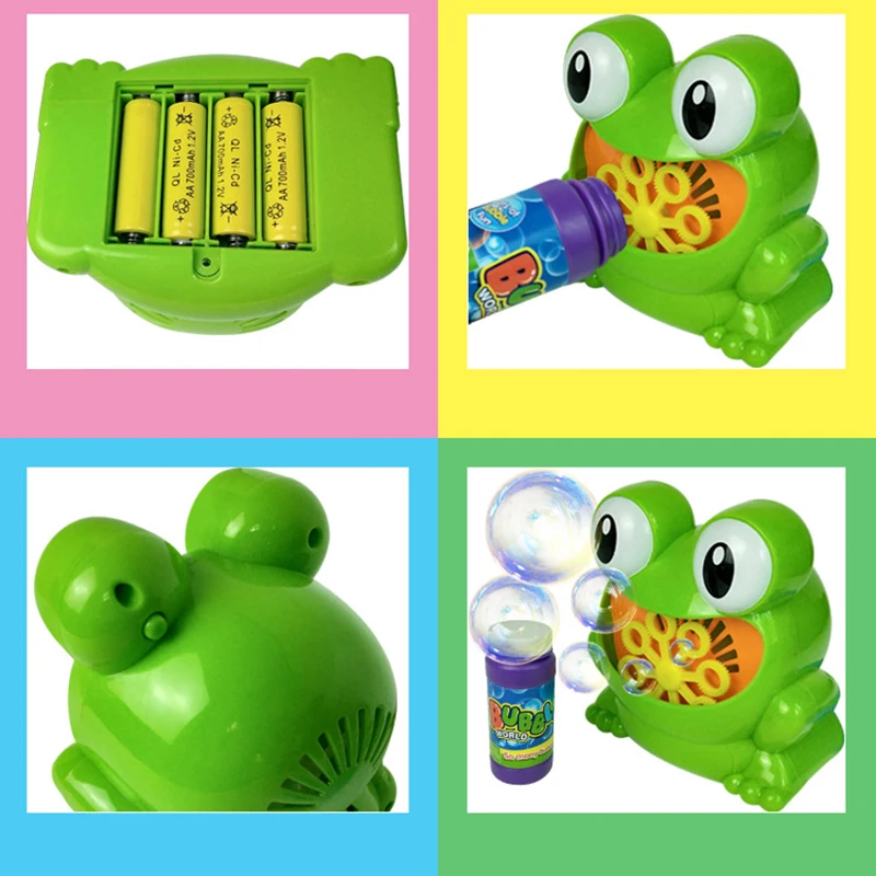 Automatic Frog Bubbles Machine For Kids Lovely Design Durable Bubble Maker |