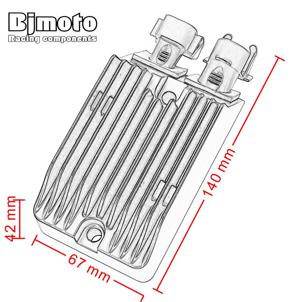

BJMOTO For Harley Sportster XL 883 XL 1200X X48 2014-2016 Motorcycle Metal Voltage Regulator Rectifier