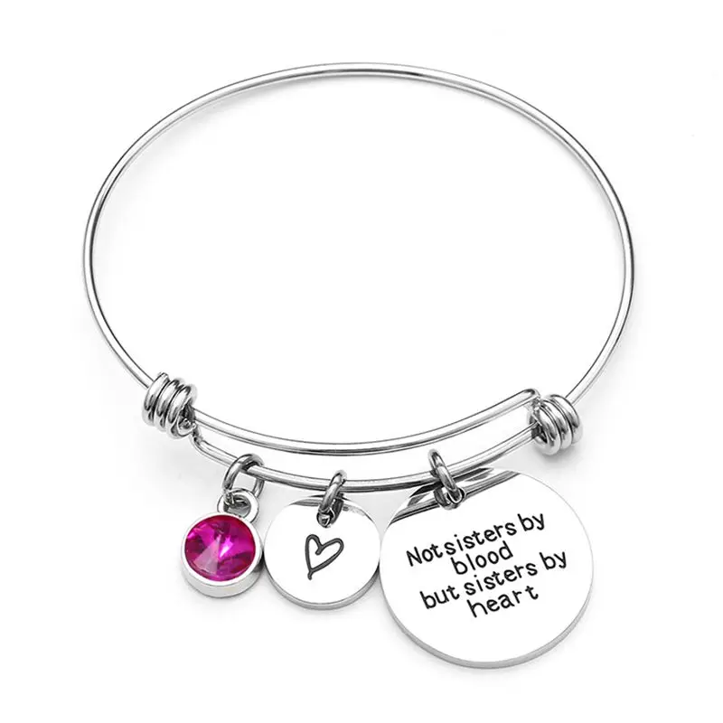 FUNIQUE Fashion Men Simple Letters Bracelet Femme Stainless Steel Sliver Pendant Bangle Women Boho Friend Jewelry | Украшения и