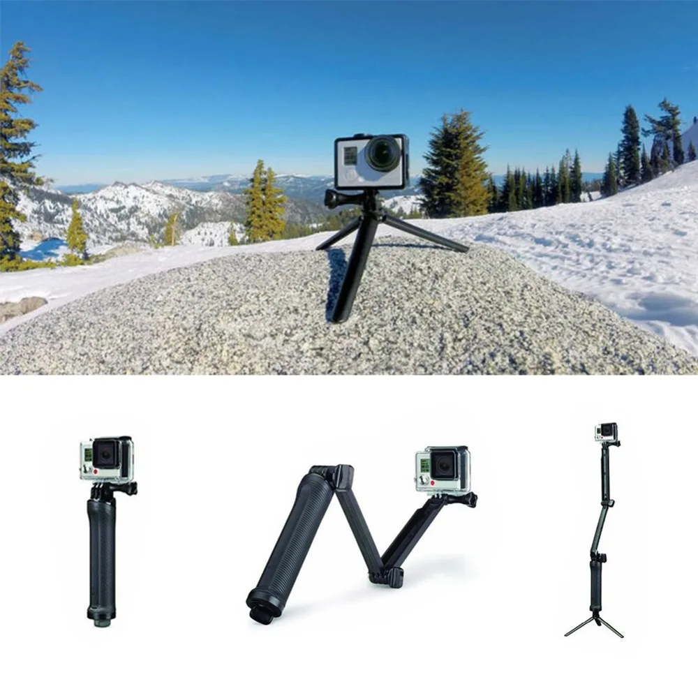 

3 Way Grip Waterproof Monopod Selfie Stick For Gopro Hero 7 6 5 3 4 Session Xiaoyi 4K SJCAM SJ4000 SJ5000 SJ6 Tripod Stand