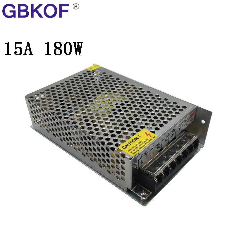 Бесплатная доставка AC110V 220V DC 12V 24V 15A 180W Трансформатор переключатель питания
