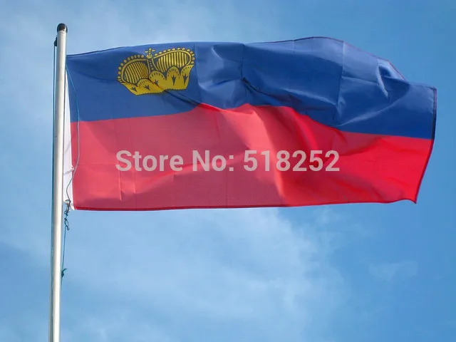Высокое качество флаг Лихтенштейна 150x90 см Баннер в помещении или на открытом
