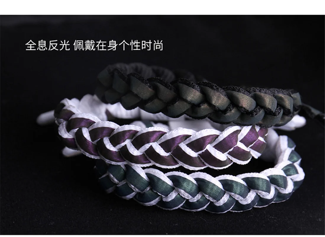 Ручной браслет с головой льва черно белый голографический флуоресцентный