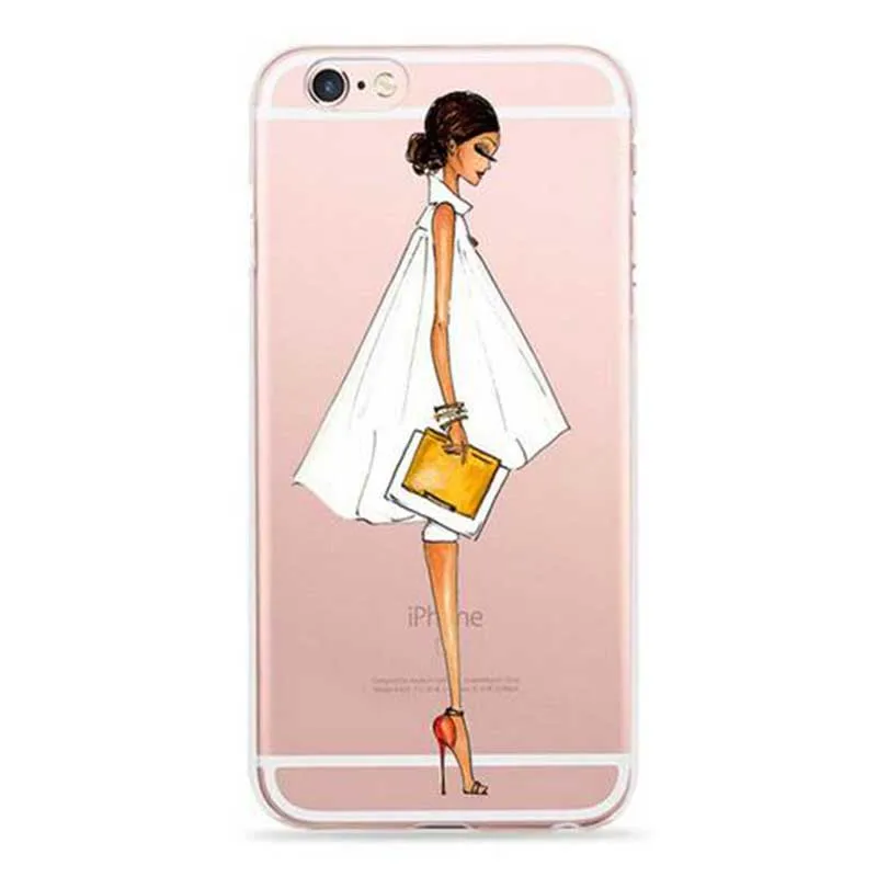 Мода сексуальная девушка Силиконовые Мягкий чехол для iPhone 7 Plus 5 5S SE 6 s 8 плюс