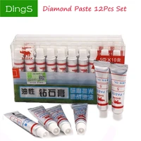 12pcs w0 5 40 oily diamond abrasive paste for polishing and lubricating glass ceramic metal alloy grinding tools