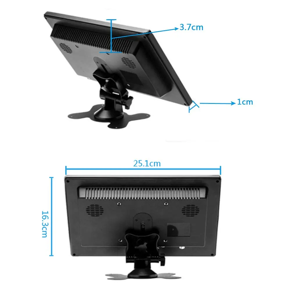 

10.1 inch lcd full hd Portable computer monitor pc ips 1920*1200 display screen With BNC AV VGA HDMI mini small gaming monitor