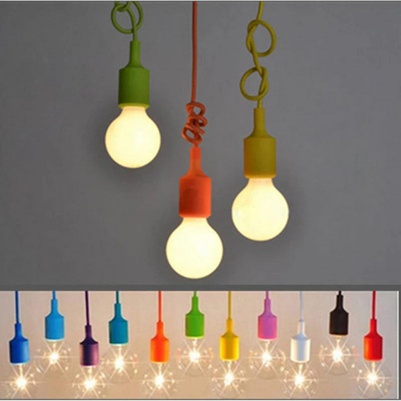Модер Эдисон творческая Красочные Силиконовые Лампы Бар Ресторан Спальни