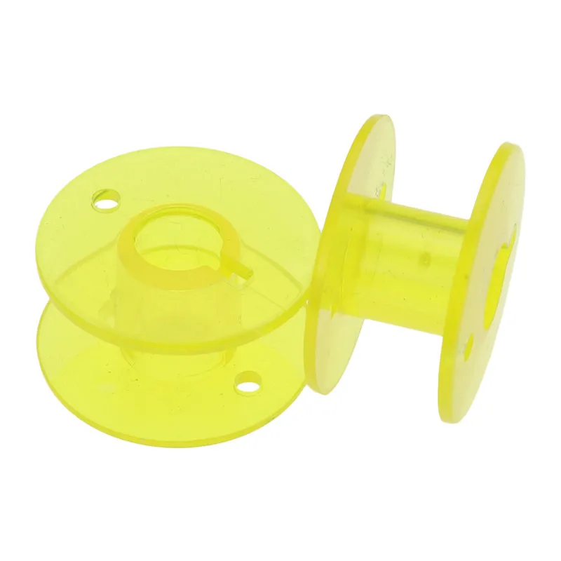 10PCS yellow 10 шт. пустые катушки для швейных машин красочный пластиковый чехол Коробка для хранения для швейной машины Singer Brother toyata - Цвет: 10PCS yellow