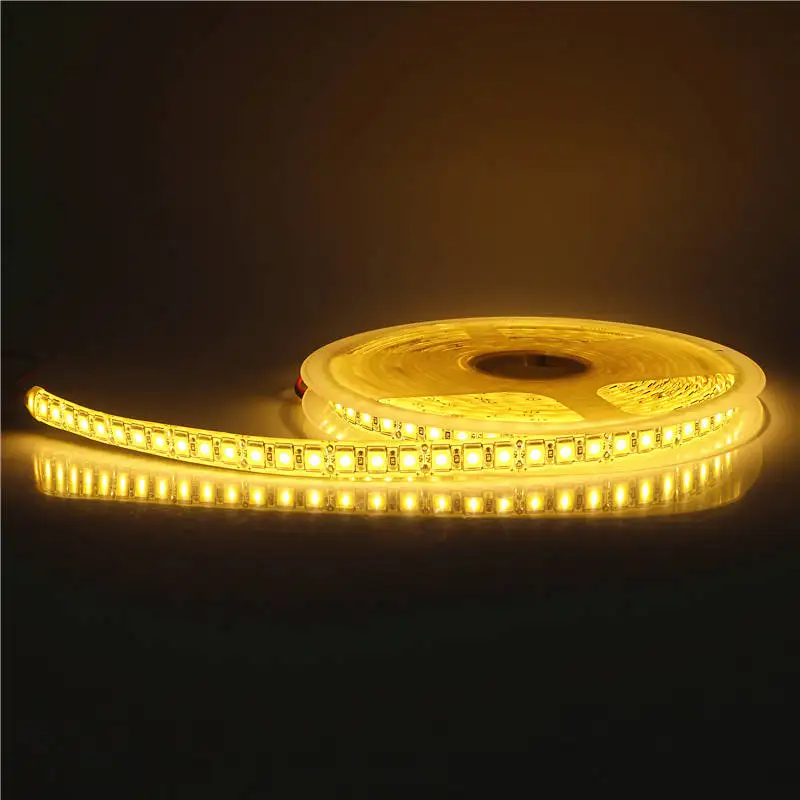 5 м/лот Светодиодная лента 5054 smd водонепроницаемый светодиод 5 м 600led DC 12 В surper яркий 120 светодиодов/м Диодная лента лучше 5050 - Испускаемый цвет: Тёплый белый