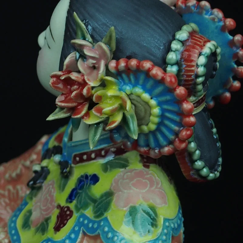 Фарфоровая керамическая традиционная китайская женская статуэтка для народного