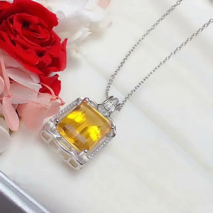 Shilovem Стерлинговое Серебро 925 пробы пьезоэлектрические цитриновые кулоны
