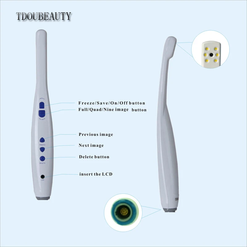 2021 Новый TDOUBEAUTY Проводной CMOS Интраоральная Камера 8 дюймов ЖК дисплей для контроля