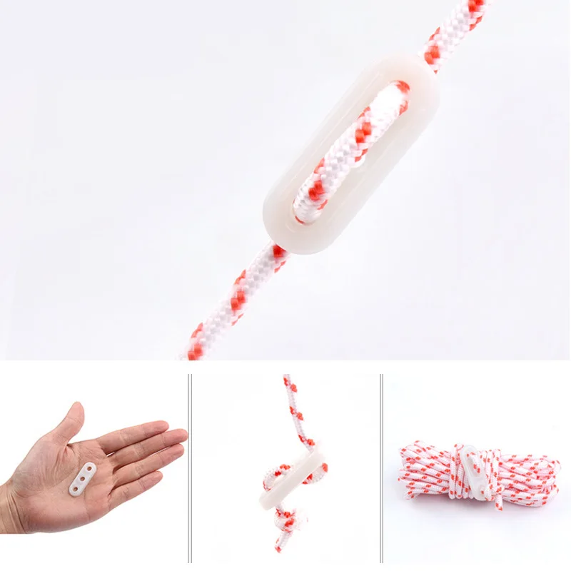 

10Pcs outdoor tent wind rope buckle camping luminous 3 eye buckle awning adjustment buckle safety warning prevent accident