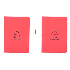 2PCS Pink Fromthenon- милый кавайный блокнот Мультяшные милые очаровательные дневник планировщик блокнот для детей подарок канцелярские принадлежности в комплекте - Цвет: 2PCS Pink