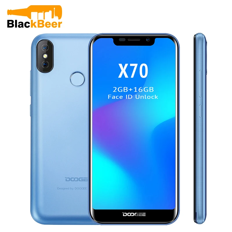 Doogee X70 мобильный телефон Android 8 1 смартфон MTK6580A четырехъядерный 2 Гб 16 Двойная