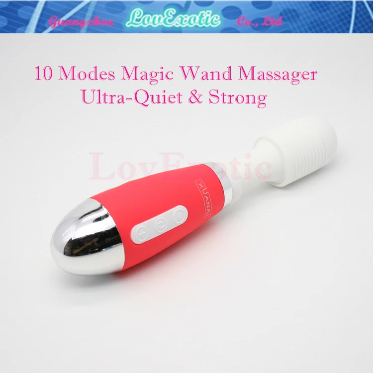 Массажер Волшебная палочка с 10 режимами ультра тихий и сильный вибратор для