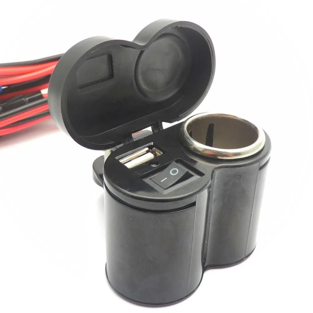 Мотоцикл водонепроницаемый USB прикуриватель зарядное устройство розетка 12 В