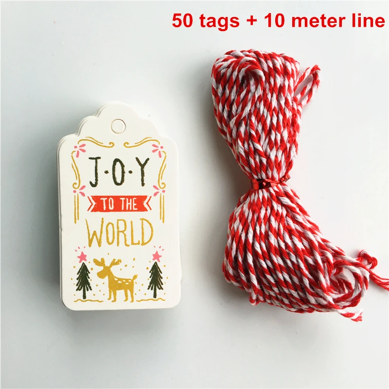 Christmas deer tags Рождественские украшения для дома, 10 м, 100 шт., светодиодный Медный Серебряный провод, свадебные праздничные вечерние украшения, год, B - Цвет: Christmas deer tags