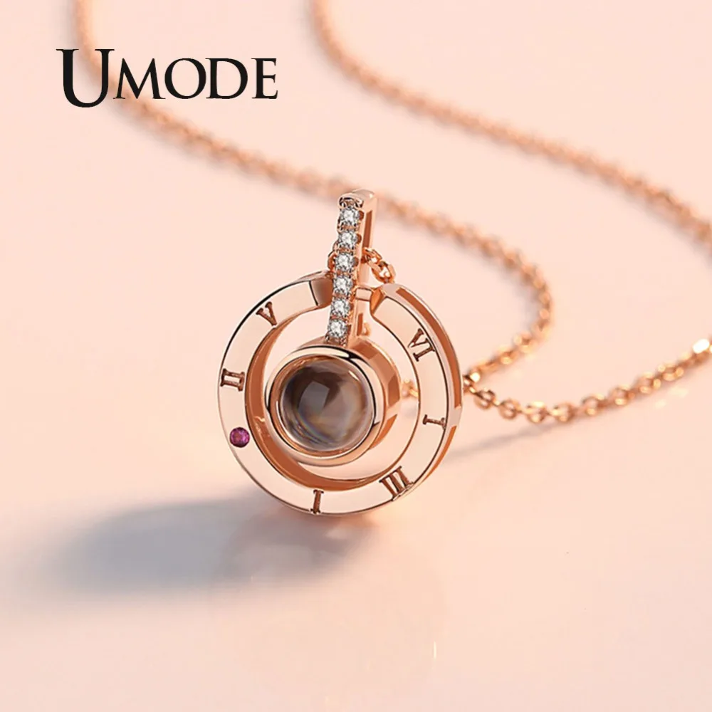 Ожерелье с надписью I Love You Initial UMODE 100 языков подарки для женщин друзей ювелирные
