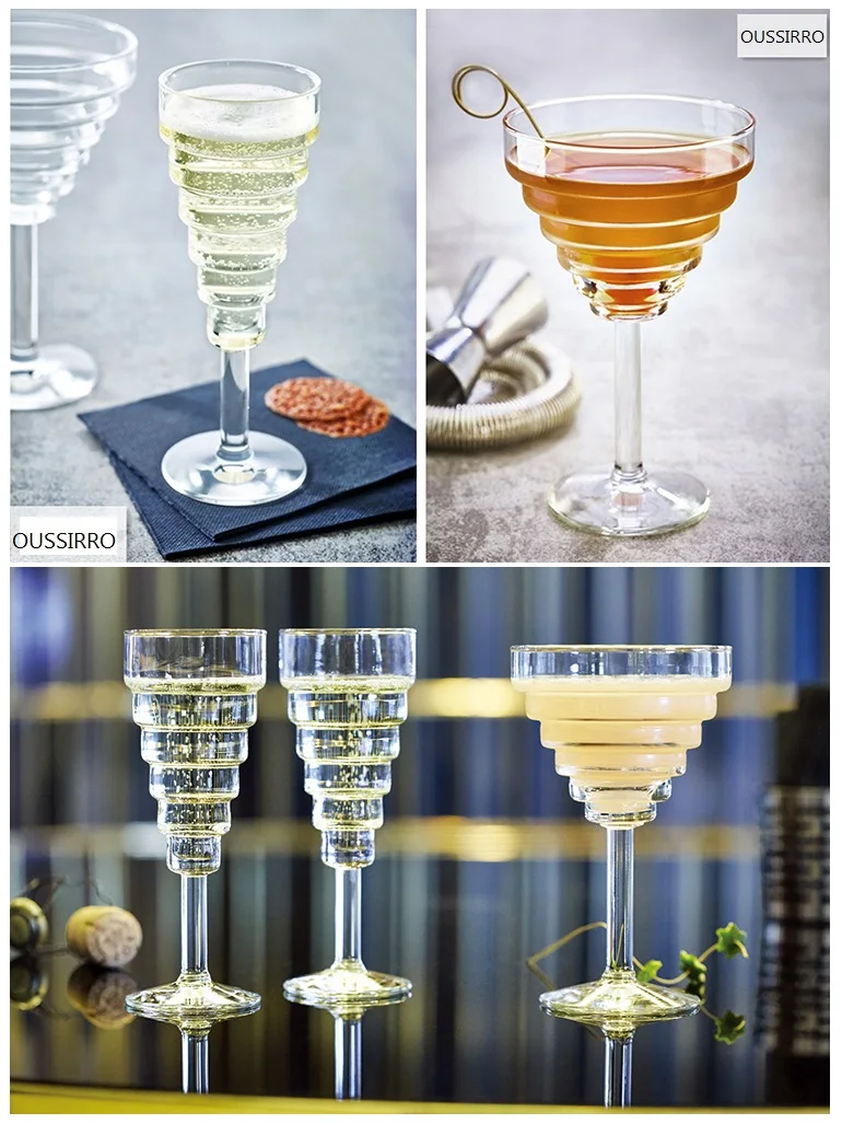 Креативный винт шампанского Коктейльные флейты бессвинцовый Кристалл Маргарита