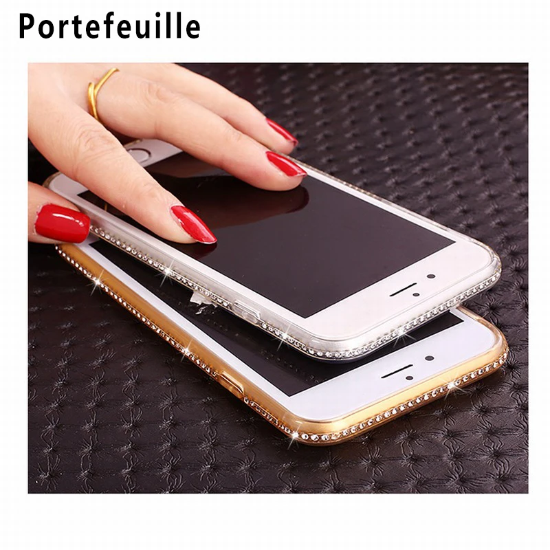 С местом для хранения Coque iPhone5 пайетками iPhone 5 S 5S SE чехол со стразами Мягкий