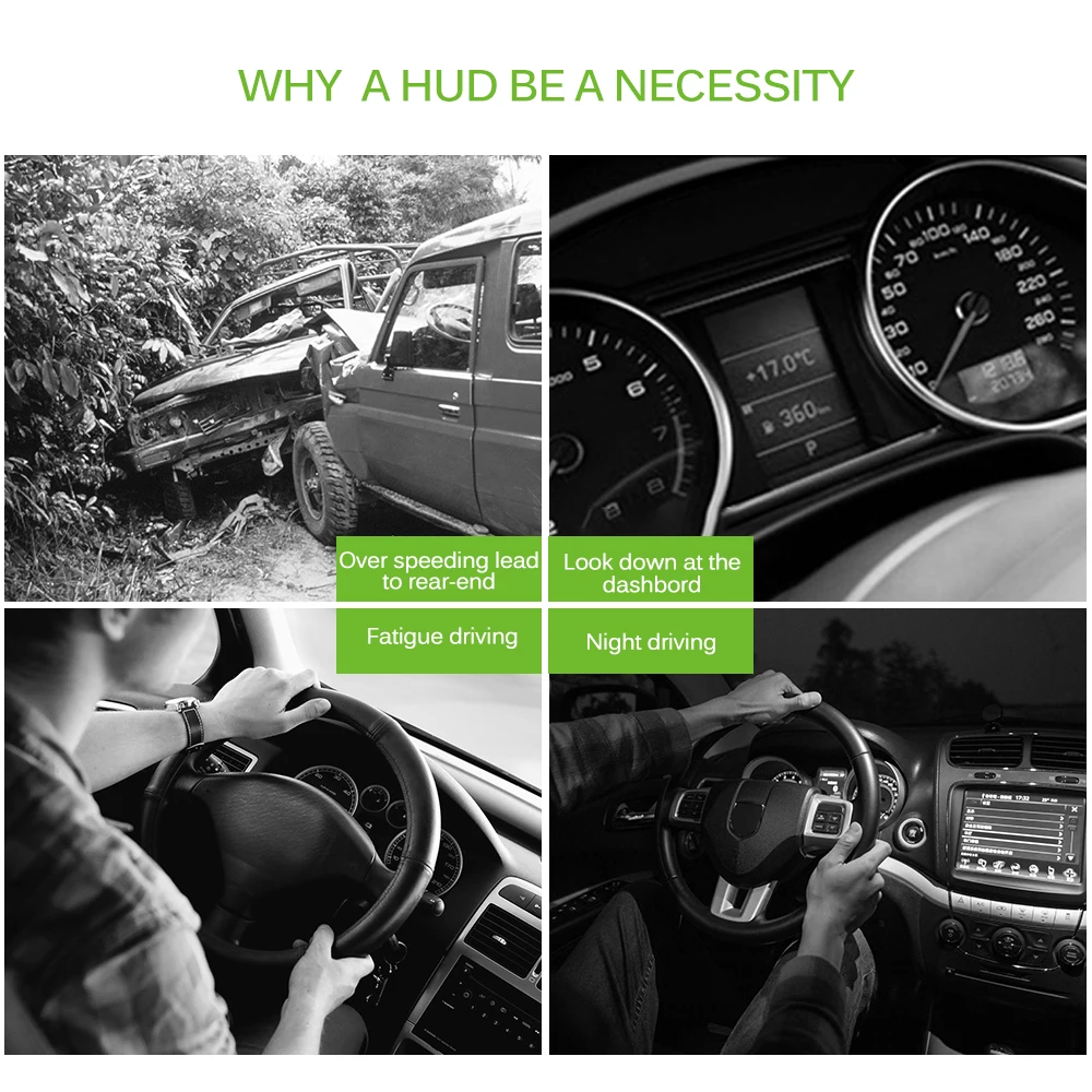 Onever gps HD Head Up дисплей автомобиля проекционный Спидометр лобовое стекло компас-одометр более скорость сигнализации навигации