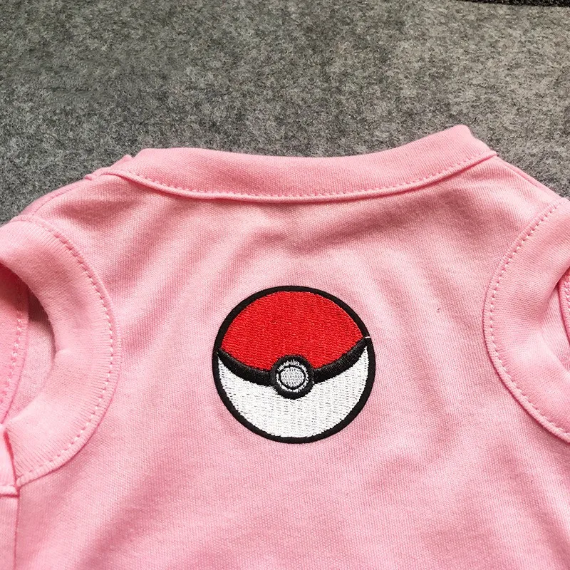 Милые модные детские топы с изображением Pokemon летняя футболка корги Шнауцер жилетка, одежда для домашних животных Одежда для домашних животных кошка собака одежда костюм для мопса GZC20